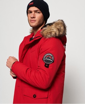 Superdry Everest Parka Férfi Kabát Piros | XVGPI6105